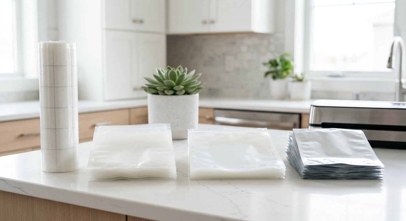 Vacuum sealer bags and rolls
